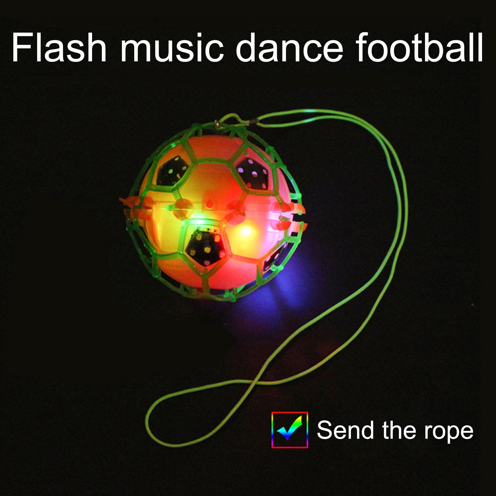 1PC Light Colorful Mini Football Vibrating High Bouncing Music Dancing Football for Kids Bouncing Flashing Sounding Ball