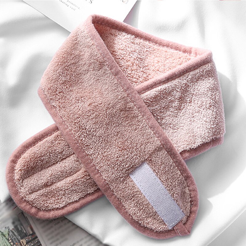 Diadema Facial de algodón para mujer, bandana de Velcro, gorro de ducha para la cabeza, envoltura mágica para el cabello, accesorios para el cabello