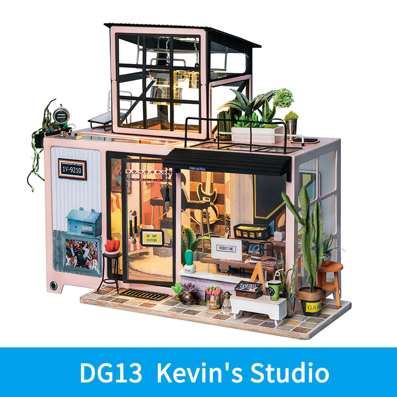 Robotime Diy Houten Miniatuur Dollhouse 1:24 Handgemaakte Poppenhuis Model Building Kits Speelgoed Voor Kinderen Volwassen: DG13