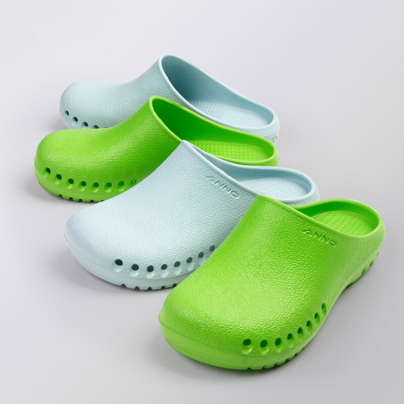 Arzt Krankenschwestern Krankenhaus Medizinische Atmungs Loch Schuhe Chirurgische Anti-slip Weiche EVA Arbeit Schuhe Op Labor Hausschuhe Schuhe