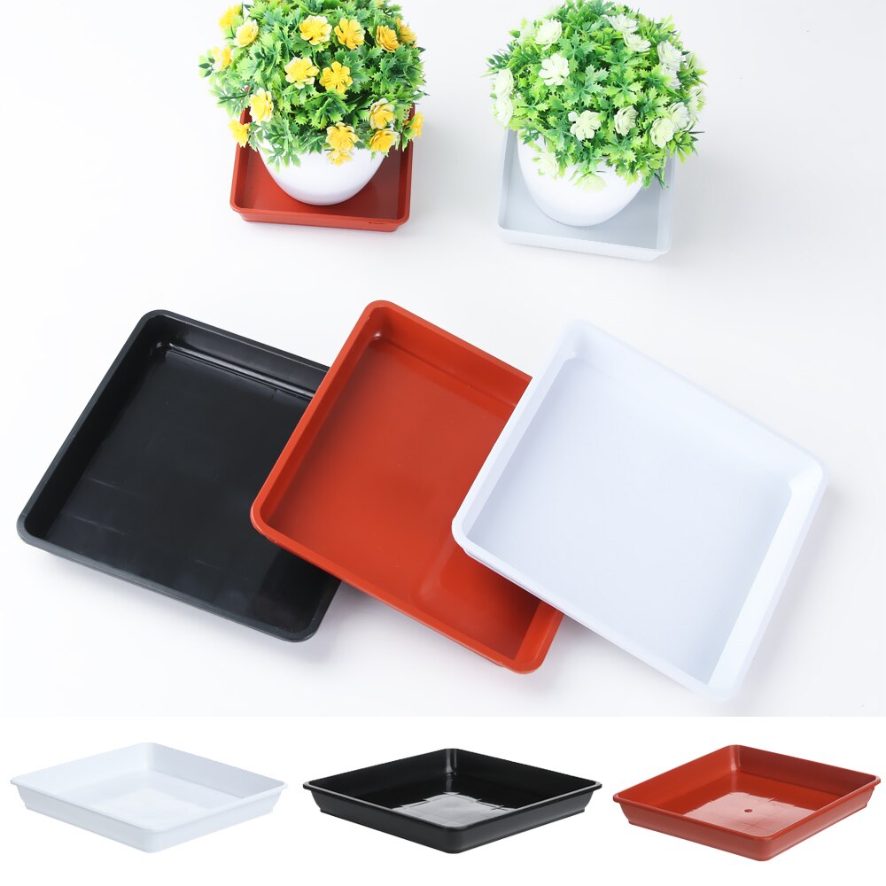 4/6/7/8/10 Inch 1 Pcs Plastic Vierkante Plant Schotel Drip Trays Schoteltjes Dikker Waterdichte Indoor outdoor Bloempot Huis Tuin