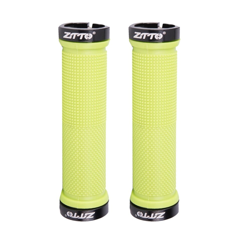 1 Paar Fietsen Rubberen Handvat Grips Anti-Slip Mtb Fiets Stuur Grips Fiets Accessoires: green