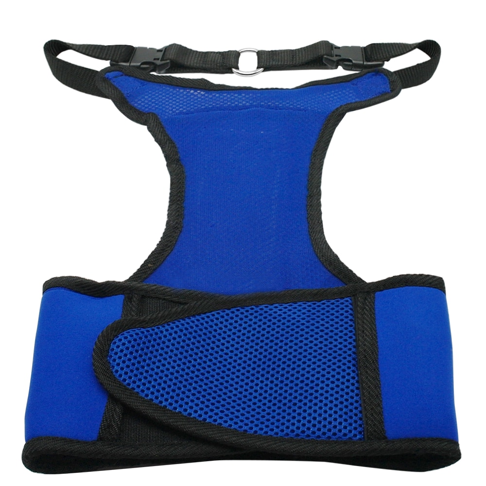 Summer Cooling Dog Harness Mesh Padded Vest For Large Dogs With 3 Pack Of Frozen Gel Blue Color