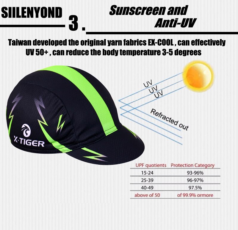 Gorros de Ciclismo de cabeza de Bicicleta de X-TIGER gorra de casco de Bicicleta tamaño libre Bicicleta Anti-sudor gorra de Ciclismo