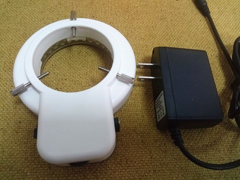 64pcs White Color LED Ring Lamp Adjustable Lights Bright Lamps Stereo Microscope Light Source for Microscope 61.5mm 90V-264V