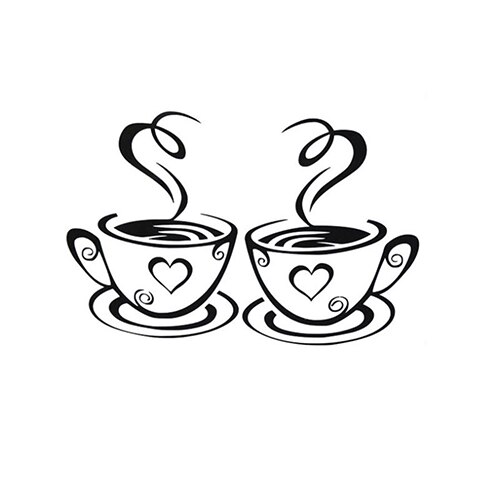 Strona główna kuchnia restauracja kawiarnia herbata naklejka ścienna naklejki na filiżanki robić kawy dekoracje ścienne: Default Title