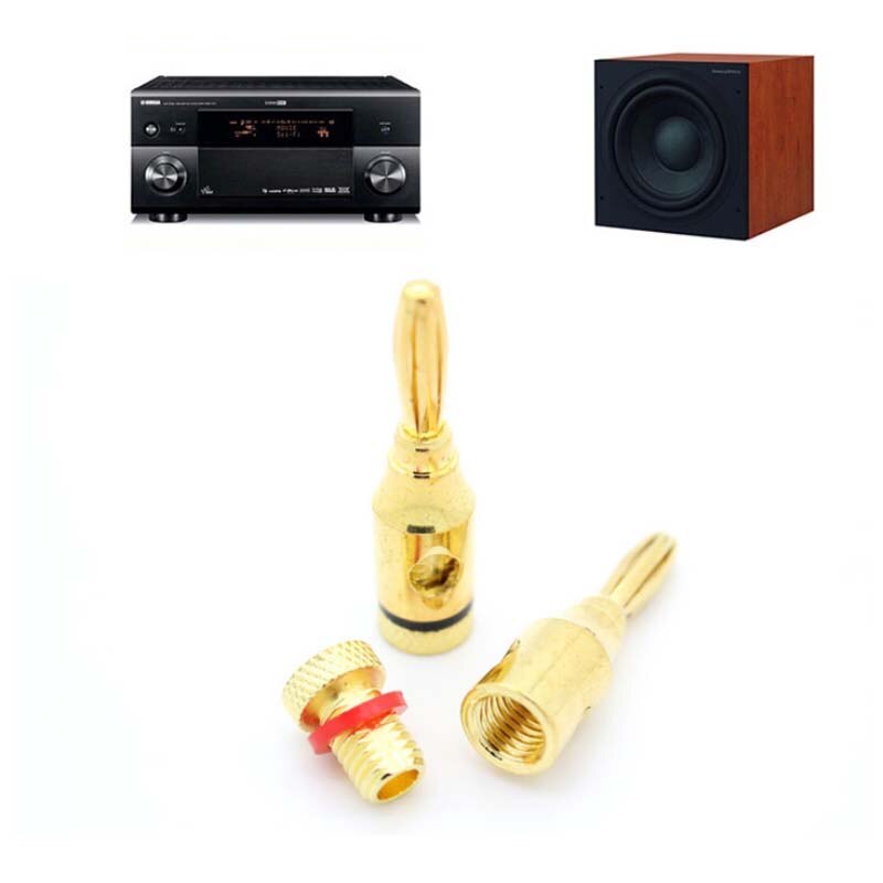 10 Pcs 4 Mm Musical Audio Speaker Cable Banana Plug Connector G8 Dj Studio