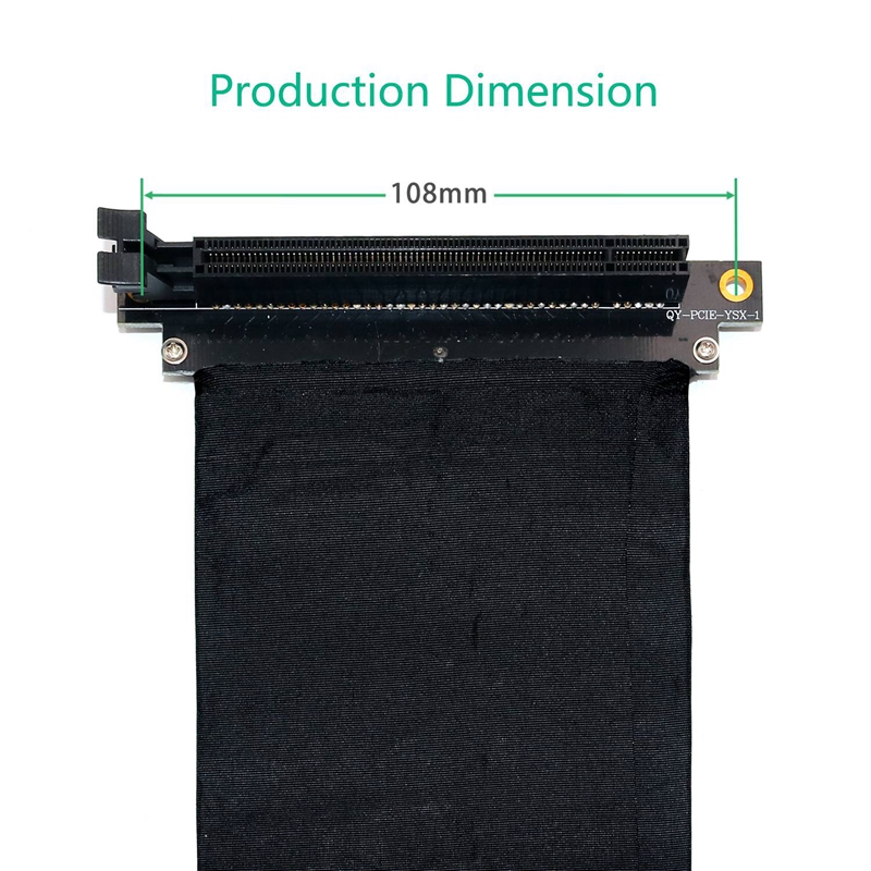 PCI Express PCI-E 3.0 16X Extension Cable Flexible High Speed (25cm-90 Degree)