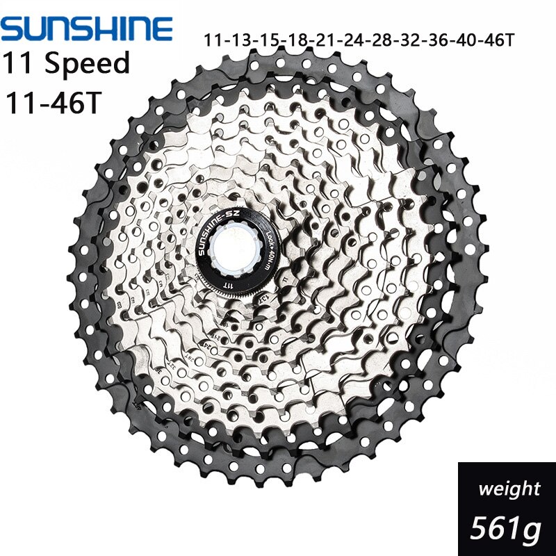 Sunshine 11 speed freewheel mtb mountainbike cykel kassette svinghjul 36/40/42/46/50/52t: 11 hastighed 11-46t