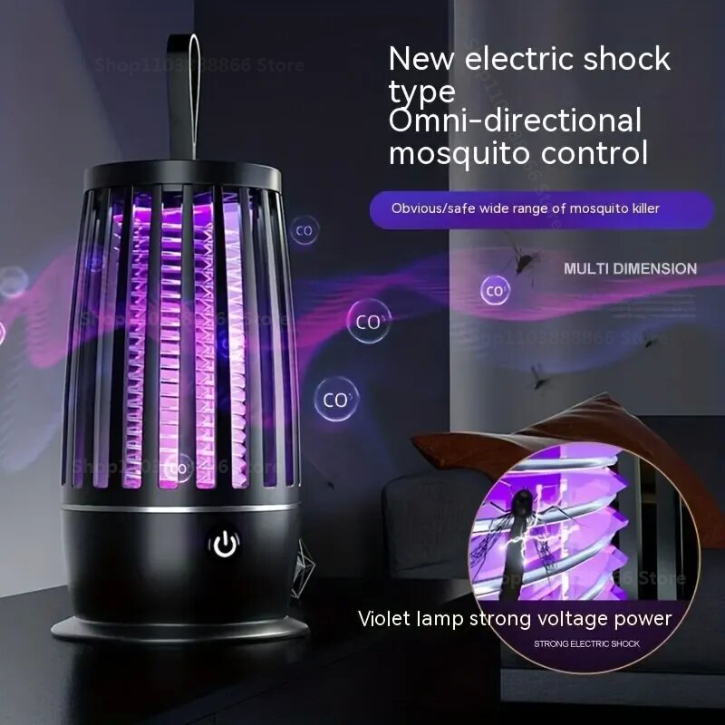 Muggenlamp Draagbare Muggenmoordenaar Afstotende Lamp Verwarming Vliegenval Mute Elektrische Insectenmoordenaar Usb Oplaadbare Indoorn Outdoor