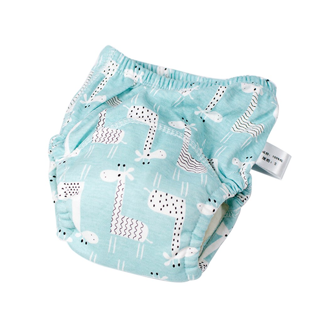 Baby Infant Toddler Waterproof Training Pants Cotton Changing Nappy Cloth Diaper Panties Reusable Washable 6 Layers Crotch: blue / 10-18kg
