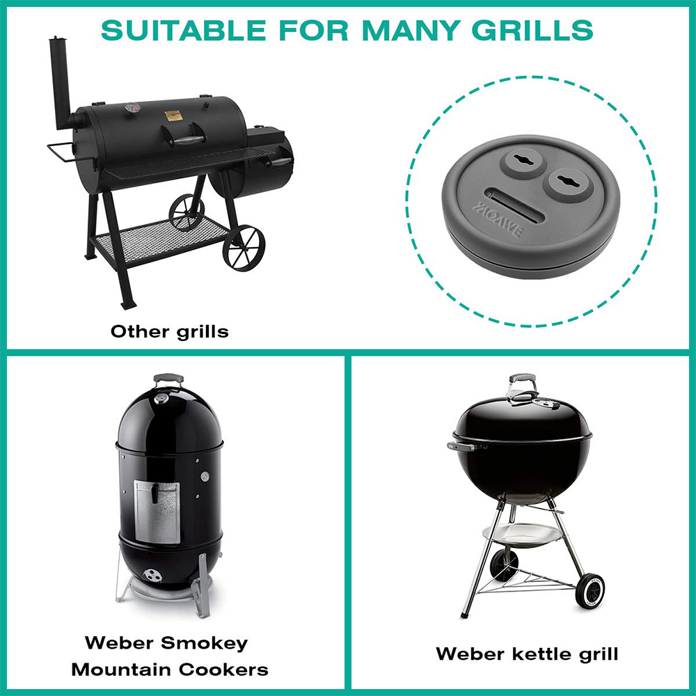 6-Pack Probe Grommet for Grill, Compatible with Weber 85037 Smokey Mountain Cookers, and Other Grills DIY Sensor Ports