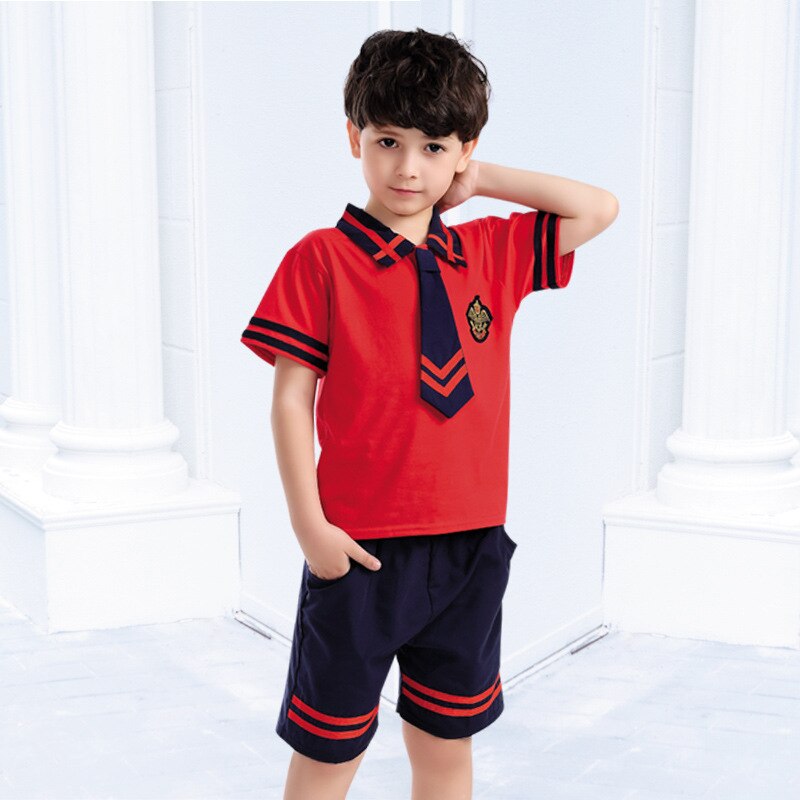 Niños uniformes de guardería estudiantes niños y niñas uniformes escolares estilo británico trajes 2 uds ropa infantil D-0554