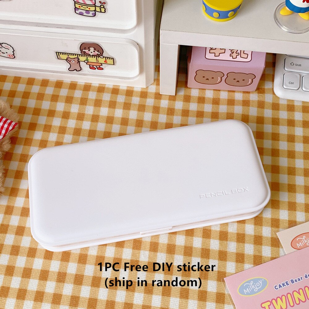 Minkys Kawaii Diy Gratis Stickers Pennenbakje Penhouder Pencilcase Organizer School Briefpapier: white