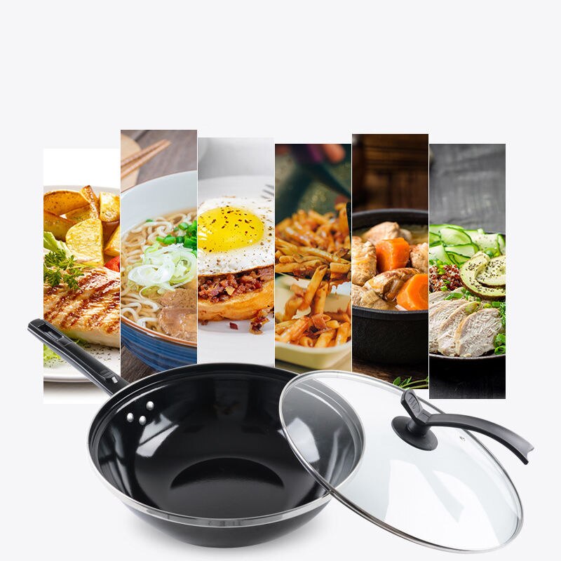 Enamel Wok Induction Cooker Gas Stove for Non-coated Non-stick Pan Household Cooking Iron Pot Ollas De Cocina Cooking Pot Frying