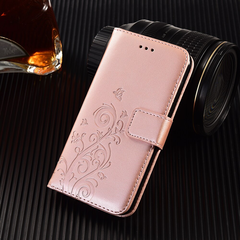 Cover On Galaxy A5 Butterfly Floral Wallet Case for Samsung Galaxy A5 A520 SM-A520F Cover Phone Bag Fitted Case