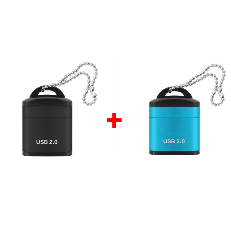Mini High Speed USB 2.0 Card Reader TF Micro SD Memory Card Adapter For PC Computer Laptop Notebook Car Micro SD Card Reader: Silver