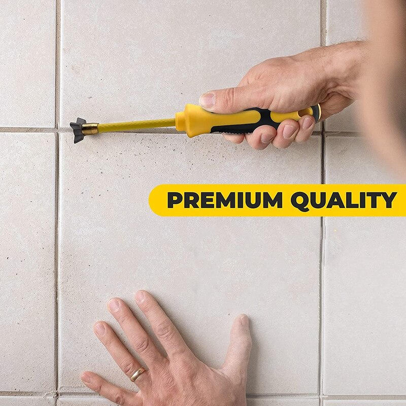 Grout Removal Tool 4 In 1 (Carbide Alloy Head), Grout Remover, Caulking Removal Tool, Grout Cleaning , Tile Removal Tool
