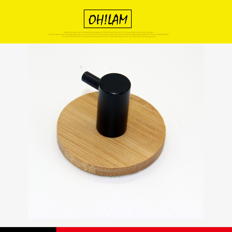 Soporte de pared de bambú adhesivo 3M, 3 ganchos, 1 unidad, colgador de ropa, abrigo, sombrero, fila, toalla, Perchero de ropa, oro: 1Hook B