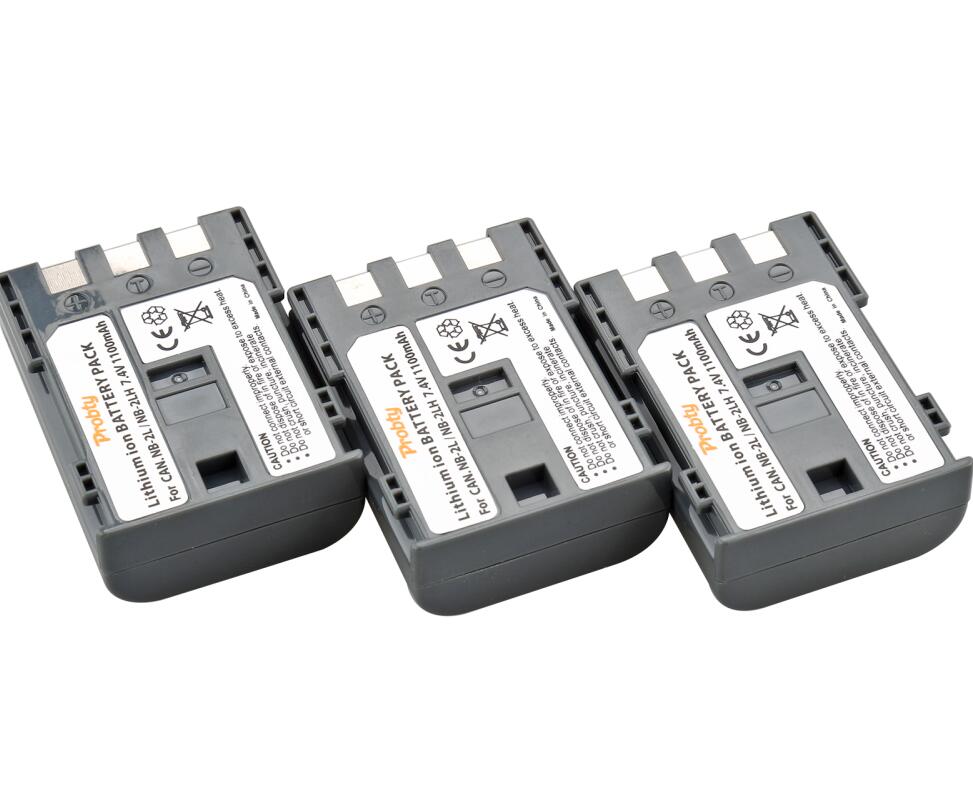 NB-2LBattery&Charger for CANON Digital EOS 350D/400D Rebel XT XTi NB-2JH NB-2L ZR-100 ZR100 ZR200 ZR300 ZR400 ZR500 ZR600 ZR700: 3 battery