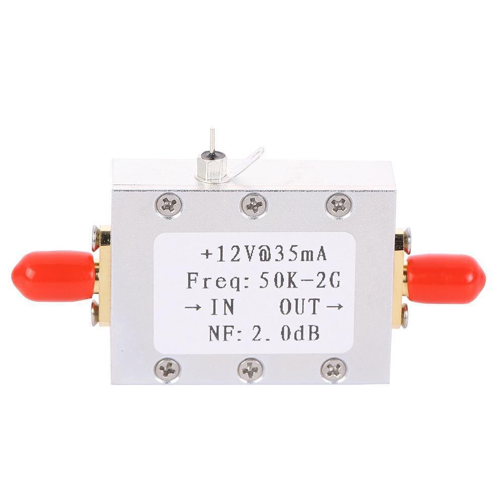1PC RF Amplifier Signal Receiver 50K-2GHZ Low Noise Amplifier RF Amplifier Broadband Low Noise Amplifier LNA Gain 31DB Gain