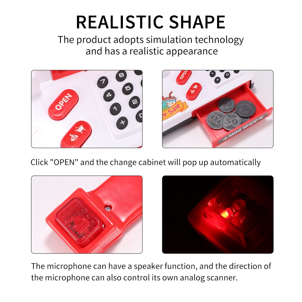 Caja Registradora de juguete para caja registradora de juguete, caja registradora de juguete educativa para caja registradora de supermercado
