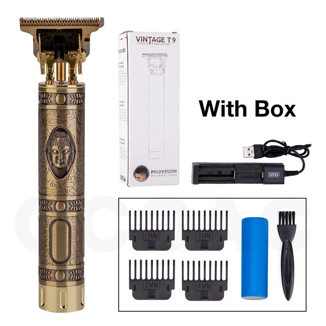 Elektrische tondeuse, tondeuse voor mannen, draadloos scheerapparaat, trimmer voor 0mm kappers, tondeuse voor baard, baardtrimmer: Boeddha-batterijdoos