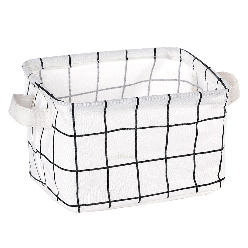 10 Styles Linen Desktop Storage Basket Sundries Storage Box Multicolor Underwear Cosmetic Organizer Office Stationery Organizer