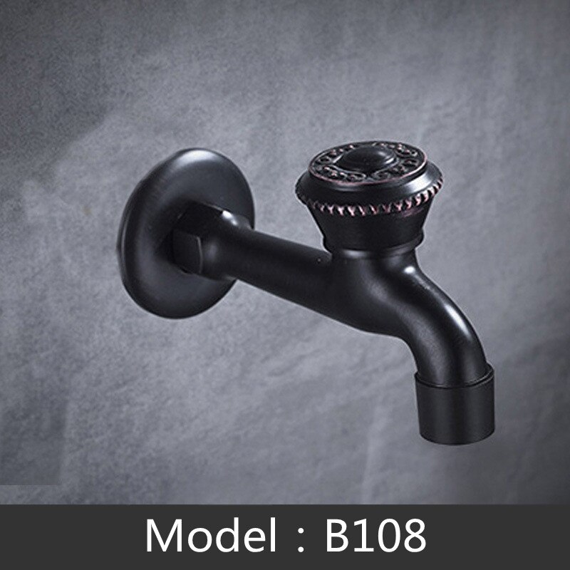Variety Brass Lengthen Wall Mounted washing machine Bibcock Decorative Outdoor Garden Faucet one-in and two-out single cold Taps: B108