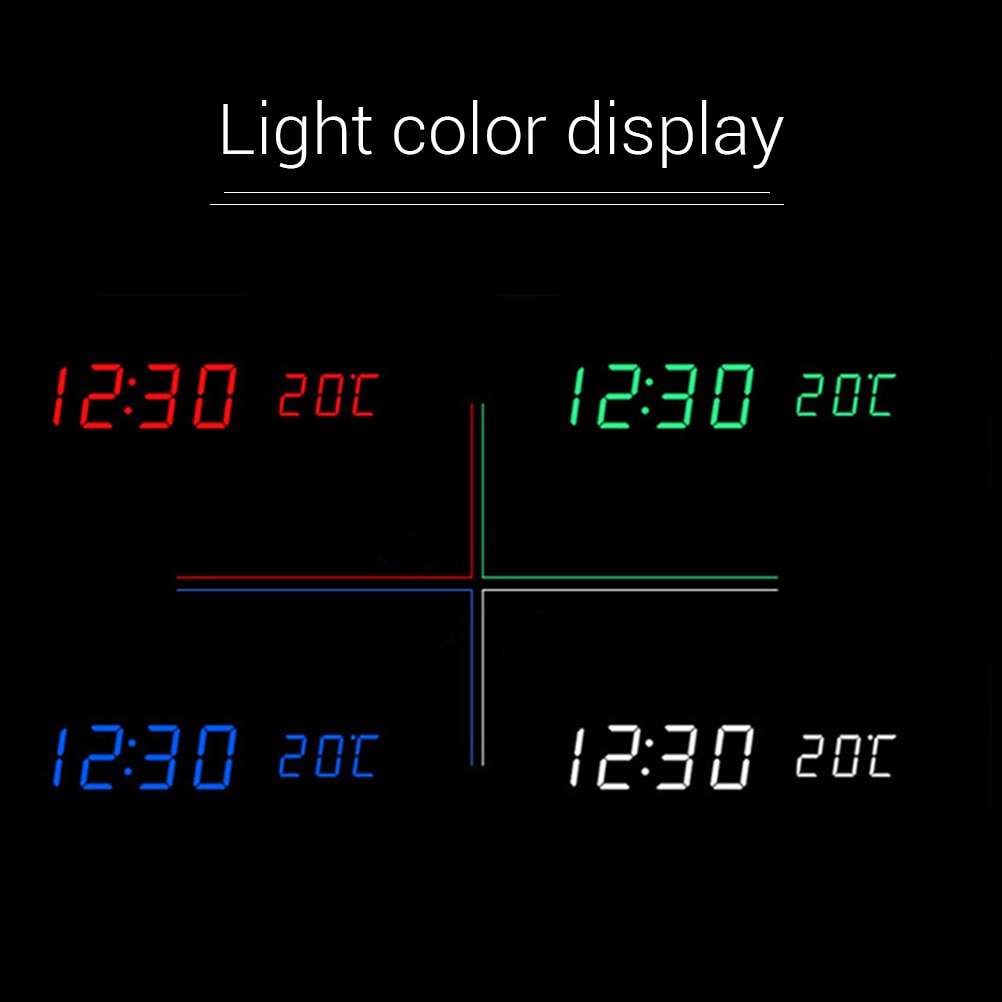 Saat Creatieve Digitale Klok Houten Elektronische LED Tijdweergave Temperatuur En Vochtigheid Tafel Klok Voor Slaapkamer Wekker