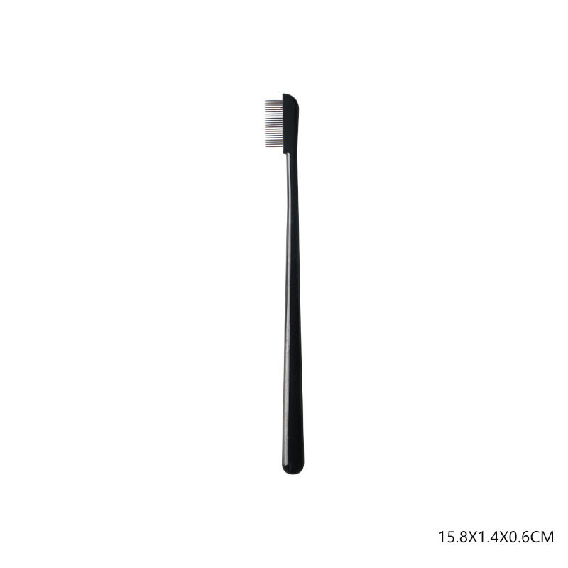 1 Stuks Zwart Opvouwbare Wimper Borstel Kam Schoonheid Make-Up Lash Separator Roestvrij Staal Wimper Krultang Mascara Curl Cosmetisch Hulpmiddel: Zilver