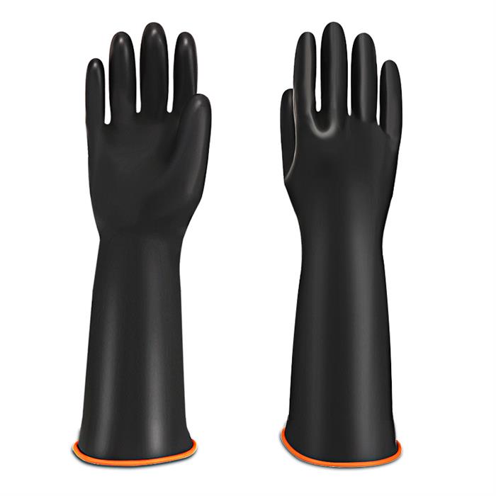 35/45/55Cm Zware Chemische Slip Rubberen Handschoenen Zuur Olie Slip Latex Handschoenen Voor Thuis Industrie veiligheid Werkhandschoenen: 45cm