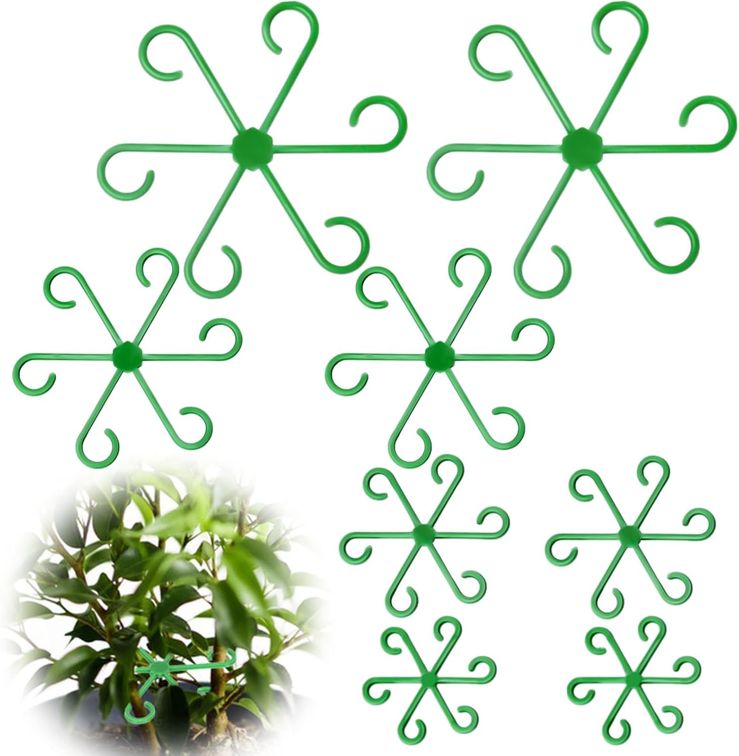 4/8PCS Flower Plant Stem Support Stakes Climbing Houseplant Stand Frame Plastic Garden No Stake Trellis Plant Holder Rack Hoops