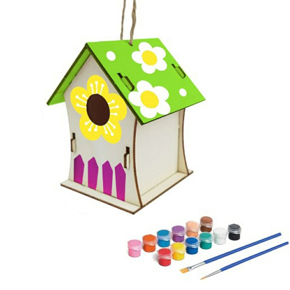 Bird Room Home Decoration DIY Hand-painted Bird Room Art Project Handicraft Indoor And Outdoor Pendant C: Default Title