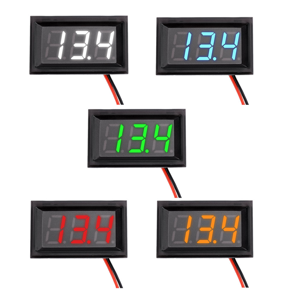 0.56 "Waterdichte Digitale Voltmeter DC 4.5 V-30 V LED Digitale Voltmeter Voltage Panel Meter Voor 6 V 12 V Elektromobiele Motor Auto