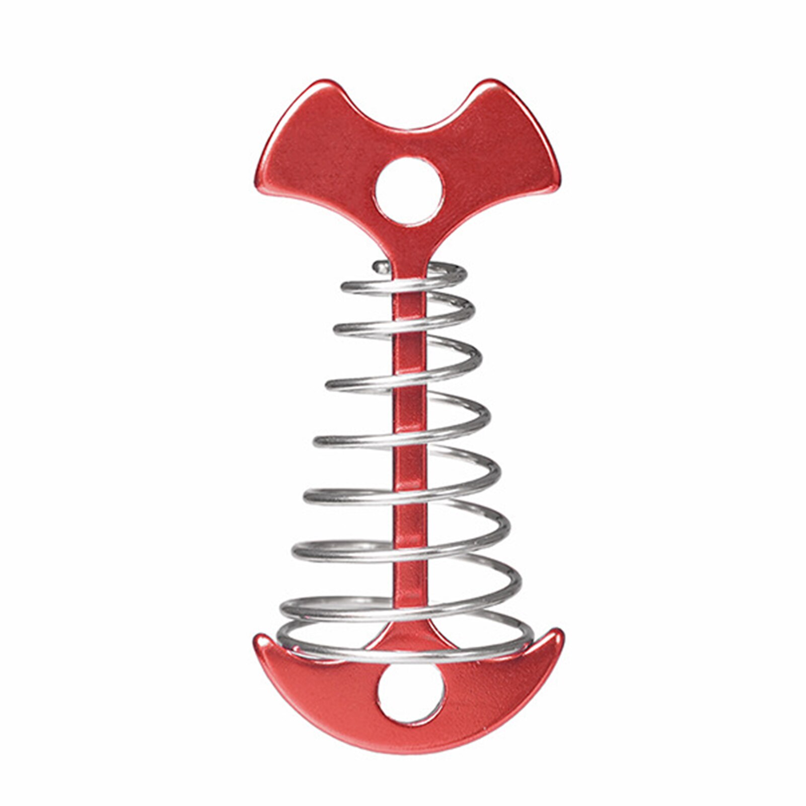 Tent Floor Nail Fish Bone Shape Spring Deck Hook Aluminum Alloy Nail Outdoor Camping Accessory Nails Fasteners: Red