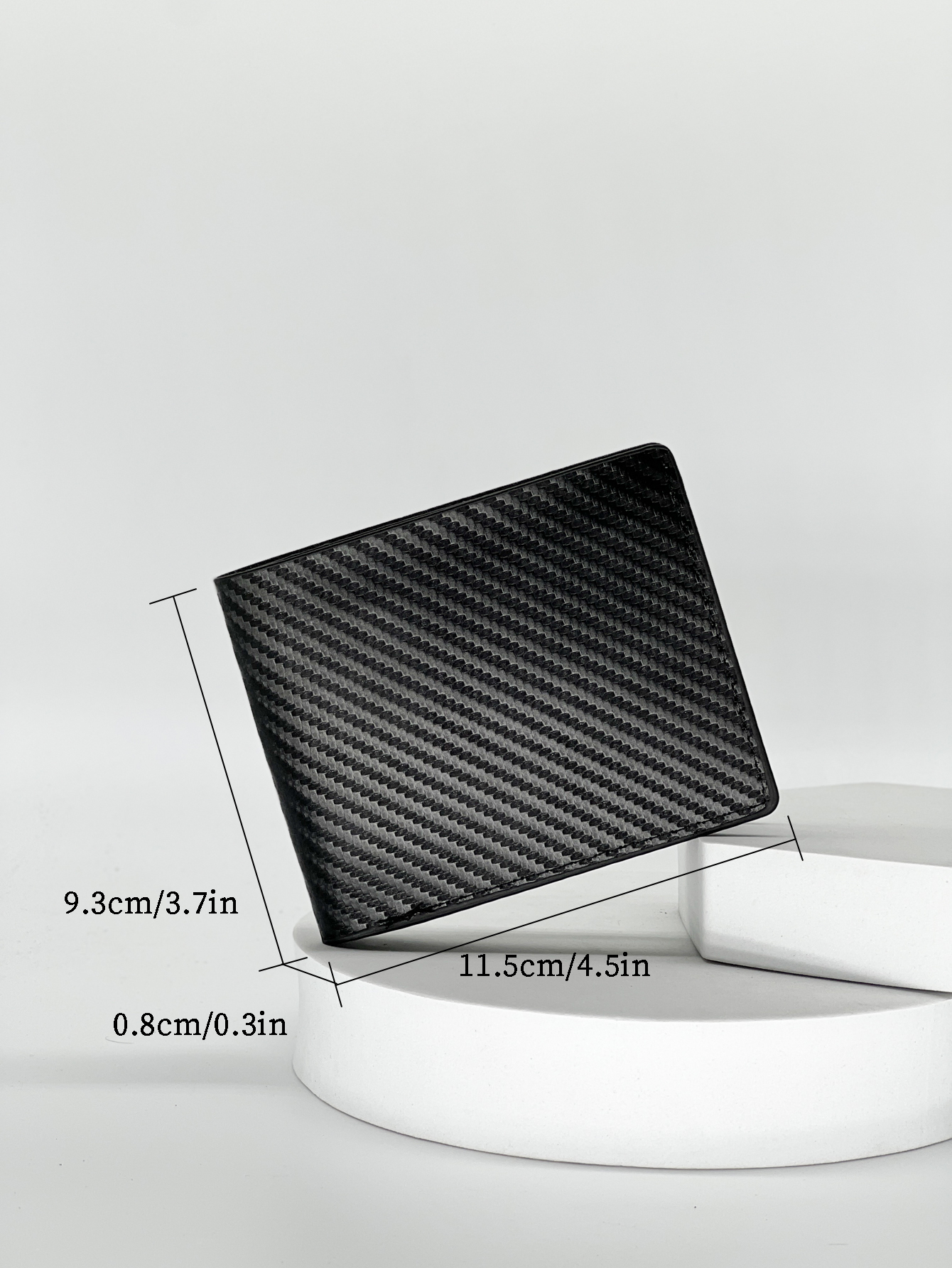 Trend Business Casual Students Simple Men's Short Wallet Carbon Fiber with Card Slot Wallet