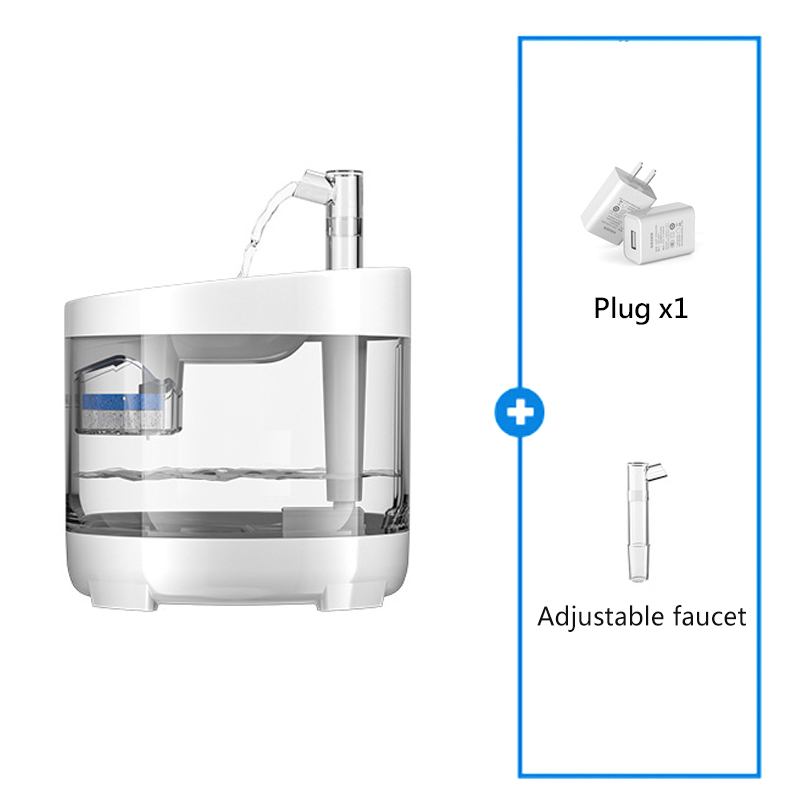 Cat Water Fountain with Faucet Automatic Dog Water Filter Dispenser Clear Faucet Drinker for Cats Pet Drinking Bowl Auto Feeder: Standard kit A / EU