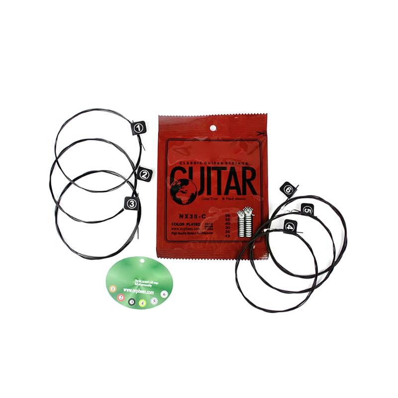 6pcs/set Nylon + 3% Polyester Classic Guitar Strings 028-045 Color Plated Wire Y51D