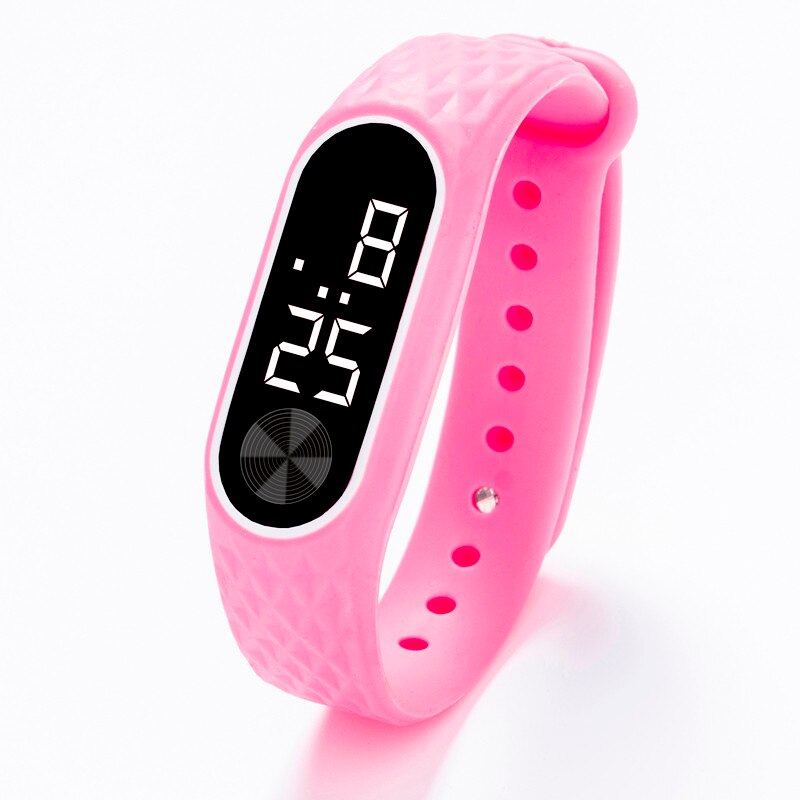 Led Digitale Display Armband Horloge Kinderen Studenten Silicagel Sport Horloge Детские Часы Relogio Masculino Relogio Feminino: Roze