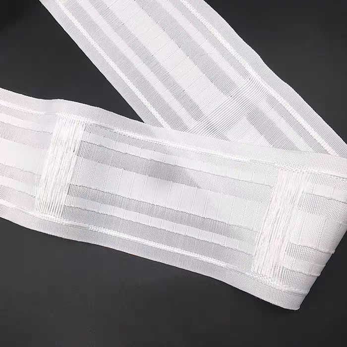 White Curtain Tape Belt for Rod Pocket Hook Polyester Multi-function Curtain Webbing Drawstring Pleat Tape Accessories: 55-90cm