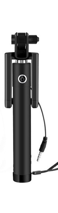 Wired Handheld Universele Monopod Uitschuifbare Selfie Stick Zelfontspanner Mini Draagbare Voor Iphone Sumsung Xiaomi Smartphones: Black