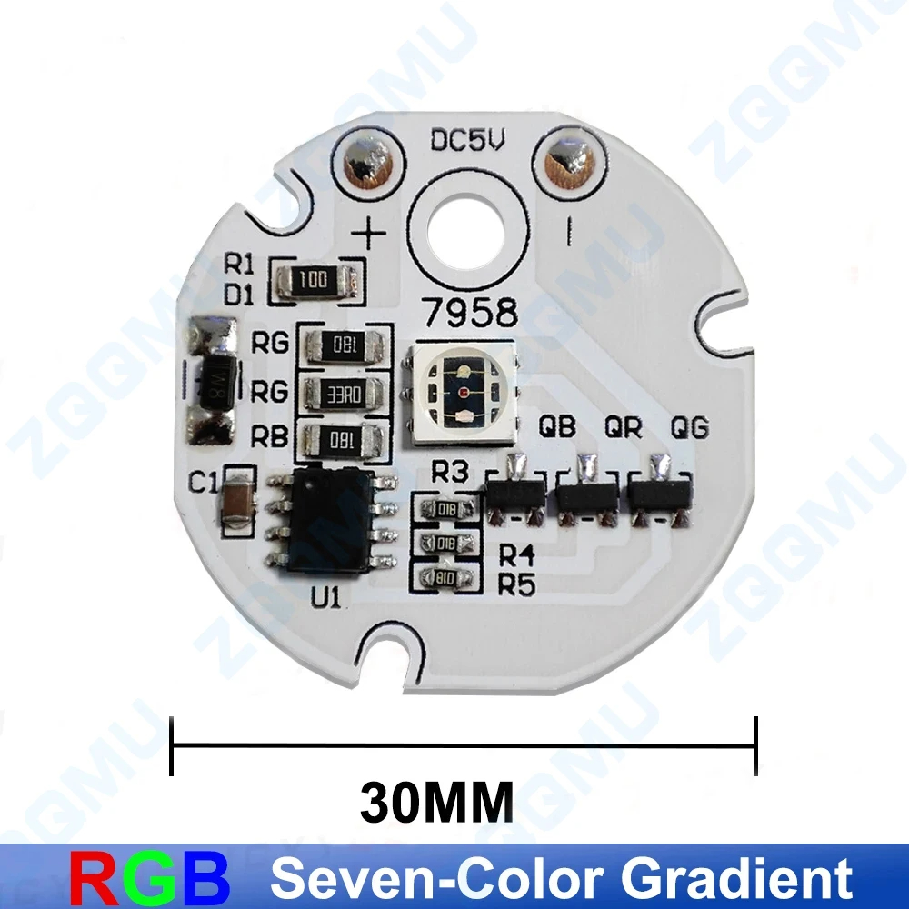 1 stk. led  dc5v farverige gradient rgb lyspaneler 38mm lyskilder med fjernbetjening til gør-det-selv bøgetræslampe led scenelys: Multi