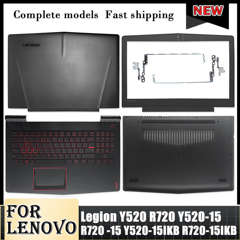 Cubierta trasera LCD para ordenador portátil Lenovo Legion Y520, R720, Y520-15, R720, Y520-15IKB, 15 R720-15IKB, bisel frontal, bisagras, reposamanos, carcasa inferior