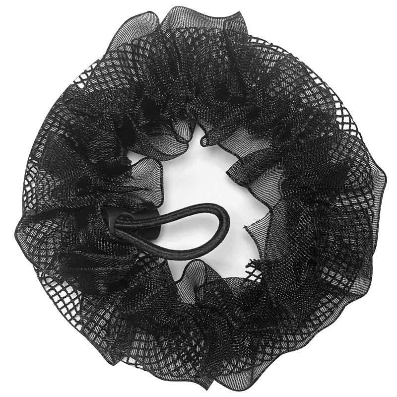 Cuerda para el pelo para mujer, red elástica para el pelo, Kit de peluquería negro, malla pequeña Invisible para moño de pelo, Donut para enfermera, estilo de cabello