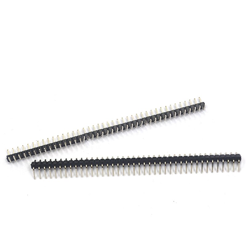 2.54mm Single Row single pin curved Pin Header Connector Strip Curved Needle Electronic Components Round Header connector: Single 2.0mm black-C