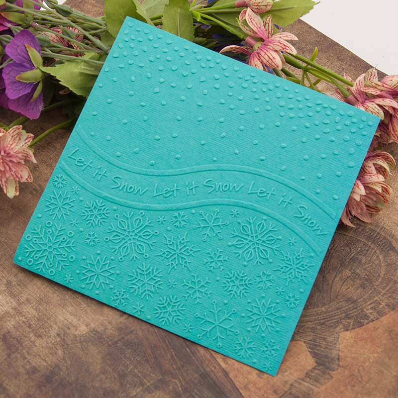 Snowflake Snow Plastic Embossing folders for DIY Scrapbooking Template Stencils Making Photo Album Card Handmade Decor 15x15cm