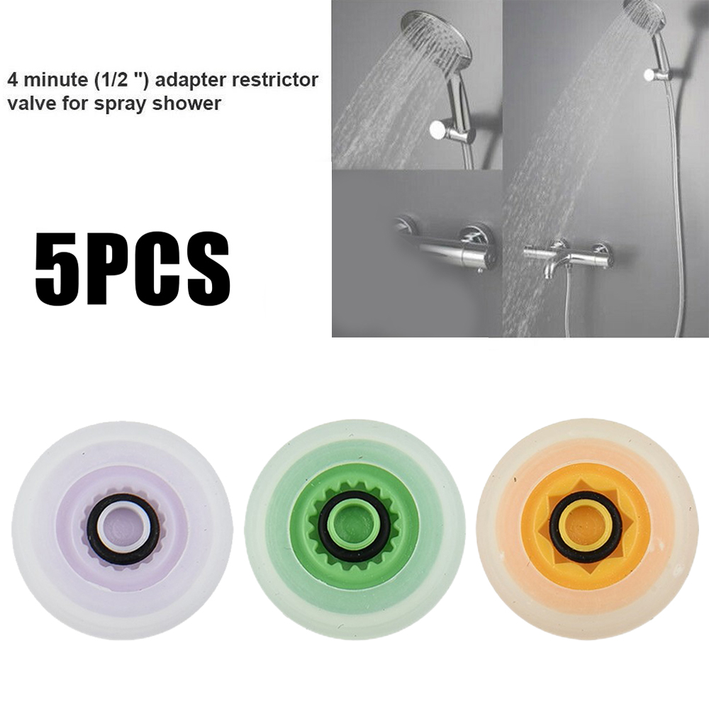 Reductor de flujo de ducha, limitador de ahorro de agua, 6, 8 L/Min, mangueras, regulador de limitador, aireador de cabezal de ducha, baños, accesorios, 4 unidades por juego