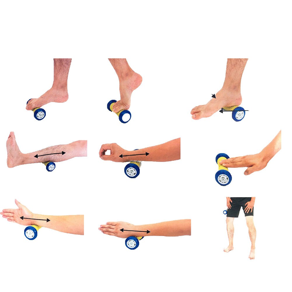 3 stk spidsfodsrulle massagekugle krop afslappende smerte trykaflastning ryg ben massager sæt til stramt knudede fasciitis spasmer