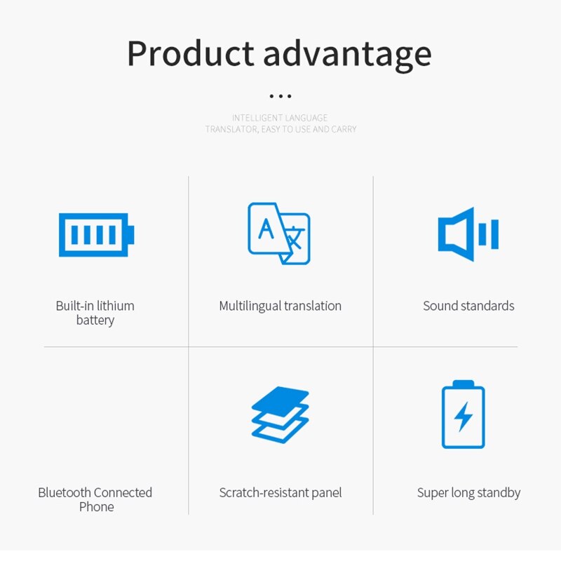 Línguas instantâneas 68 inteligentes portáteis da tradução da voz de k6 para o curso